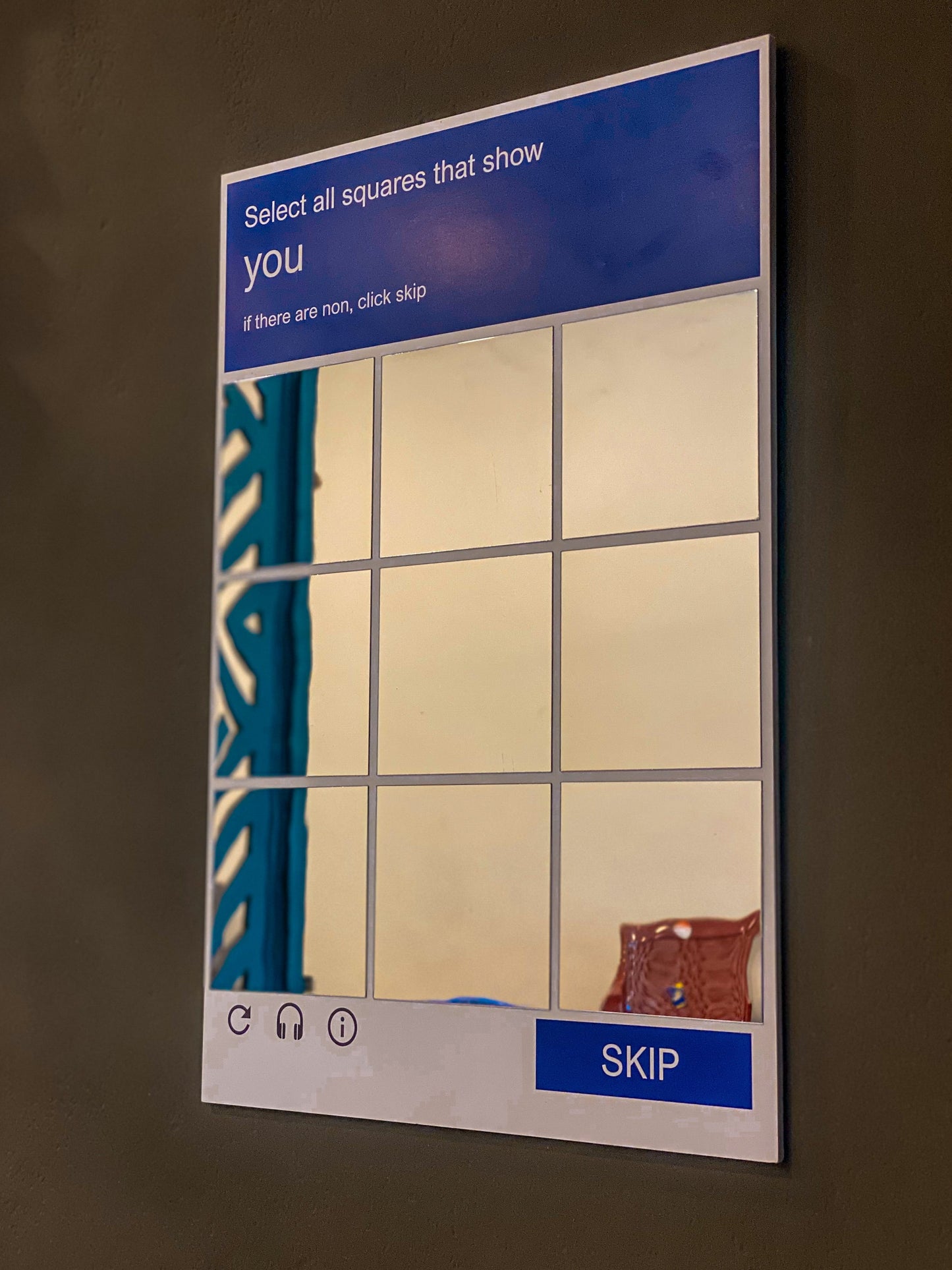 CAPTCHA Mirror – "Select All Squares That Show You"