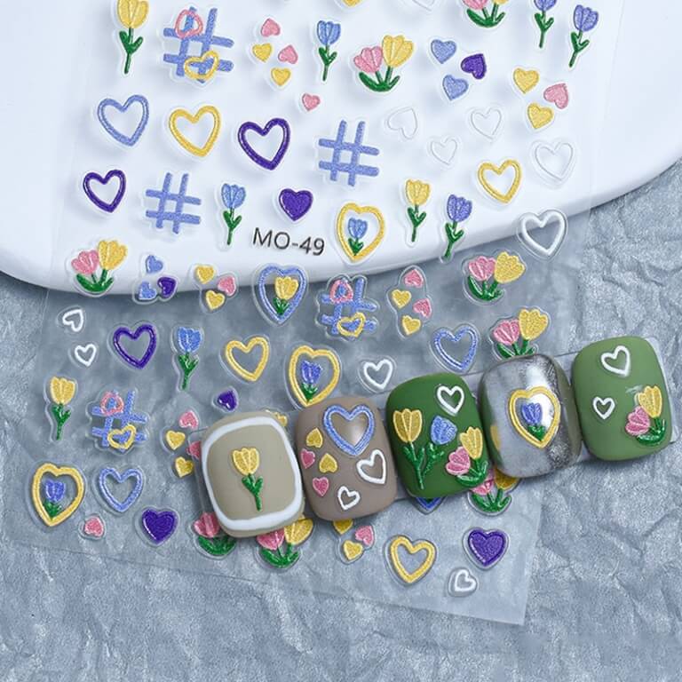 Flower Nail Stickers