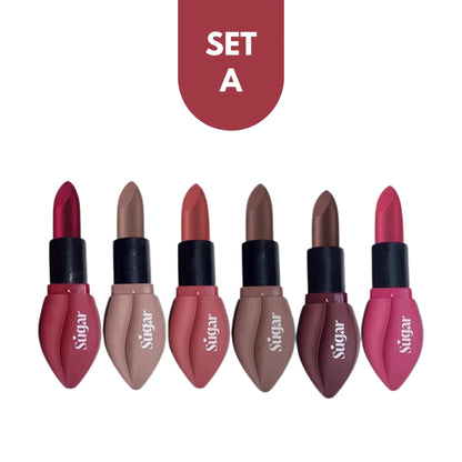 Sugar Matte Lipstick Collection – 24HR Long Lasting Colour