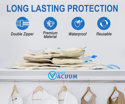 Vacuum Storage Bags with Hand Pump – Save Space & Protect Clothes