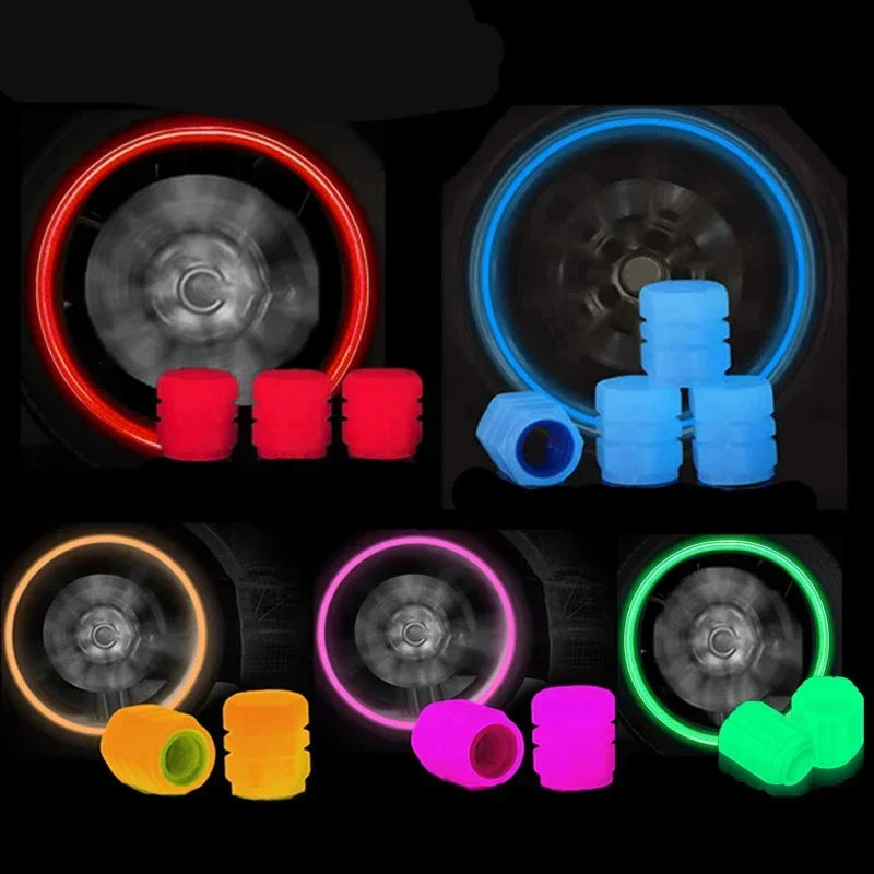 Car & Bike Night Glow Tyre  Caps
