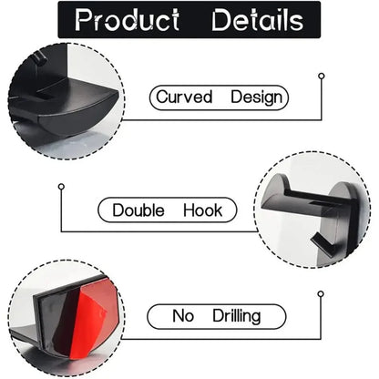 Sticky Wall Mount Hook for Helmets, Caps & Hats
