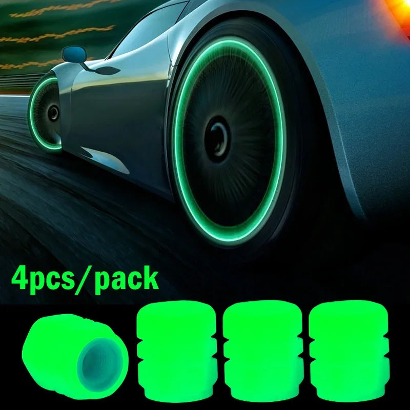 Car & Bike Night Glow Tyre  Caps