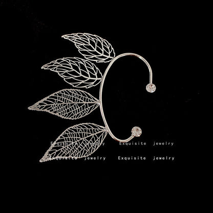 Leaf-shaped Cuff Earrings