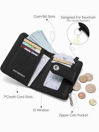Puffer Small Wallet for Women RFID Blocking Card Holder