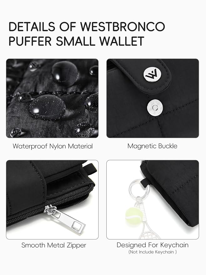 Puffer Small Wallet for Women RFID Blocking Card Holder