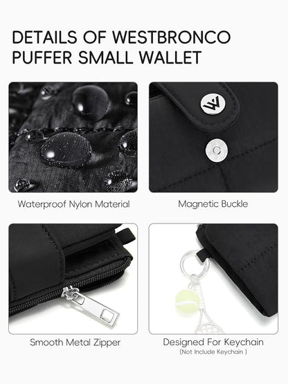 Puffer Small Wallet for Women RFID Blocking Card Holder