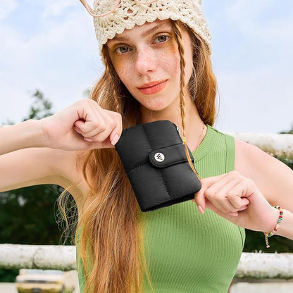 Puffer Small Wallet for Women RFID Blocking Card Holder