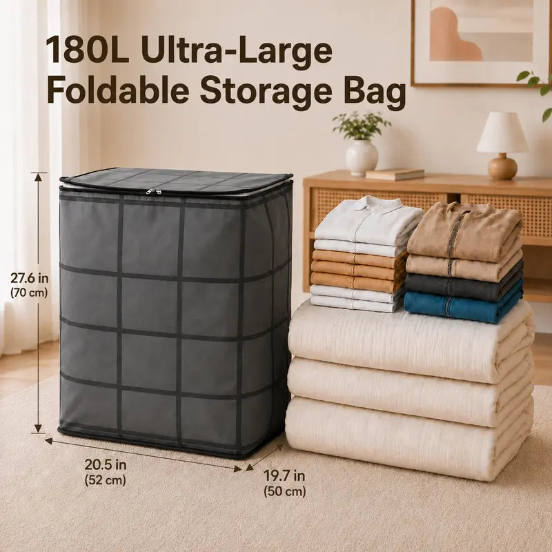 Large Foldable Storage Bag for Bedding & Clothes