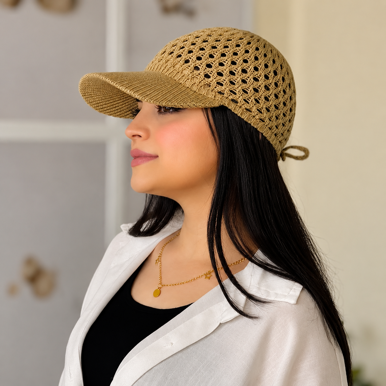 Open Weave Summer Cap