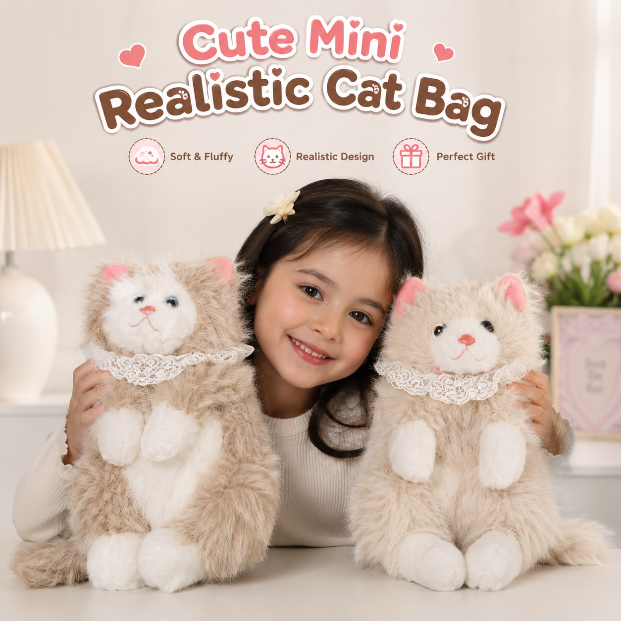 Cute Mini Realistic Cat Bag