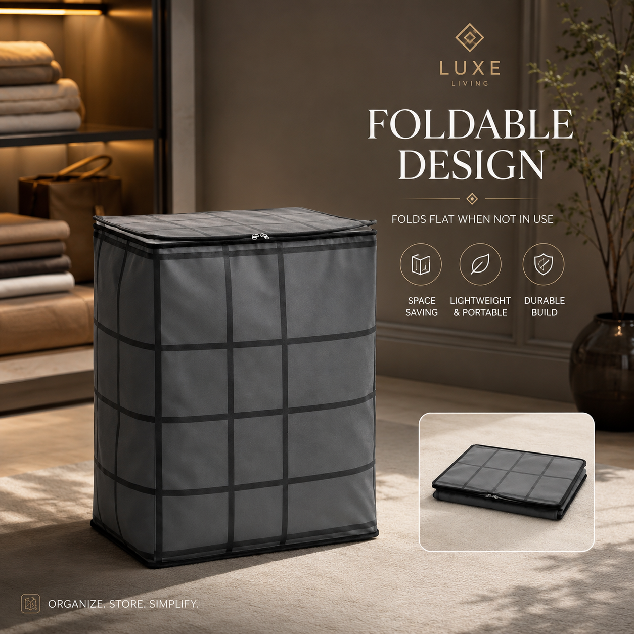 Large Foldable Storage Bag for Bedding & Clothes