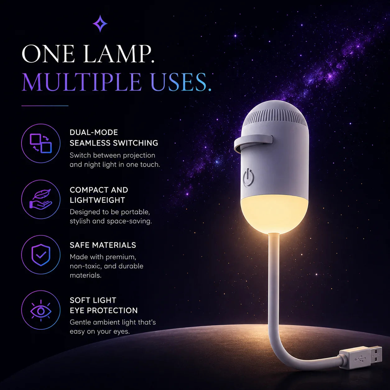 12-in-1 Galaxy Projector Night Light With 12 Projection Discs | 100% Original