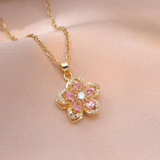 Aurielle Rotating Blossom Necklace