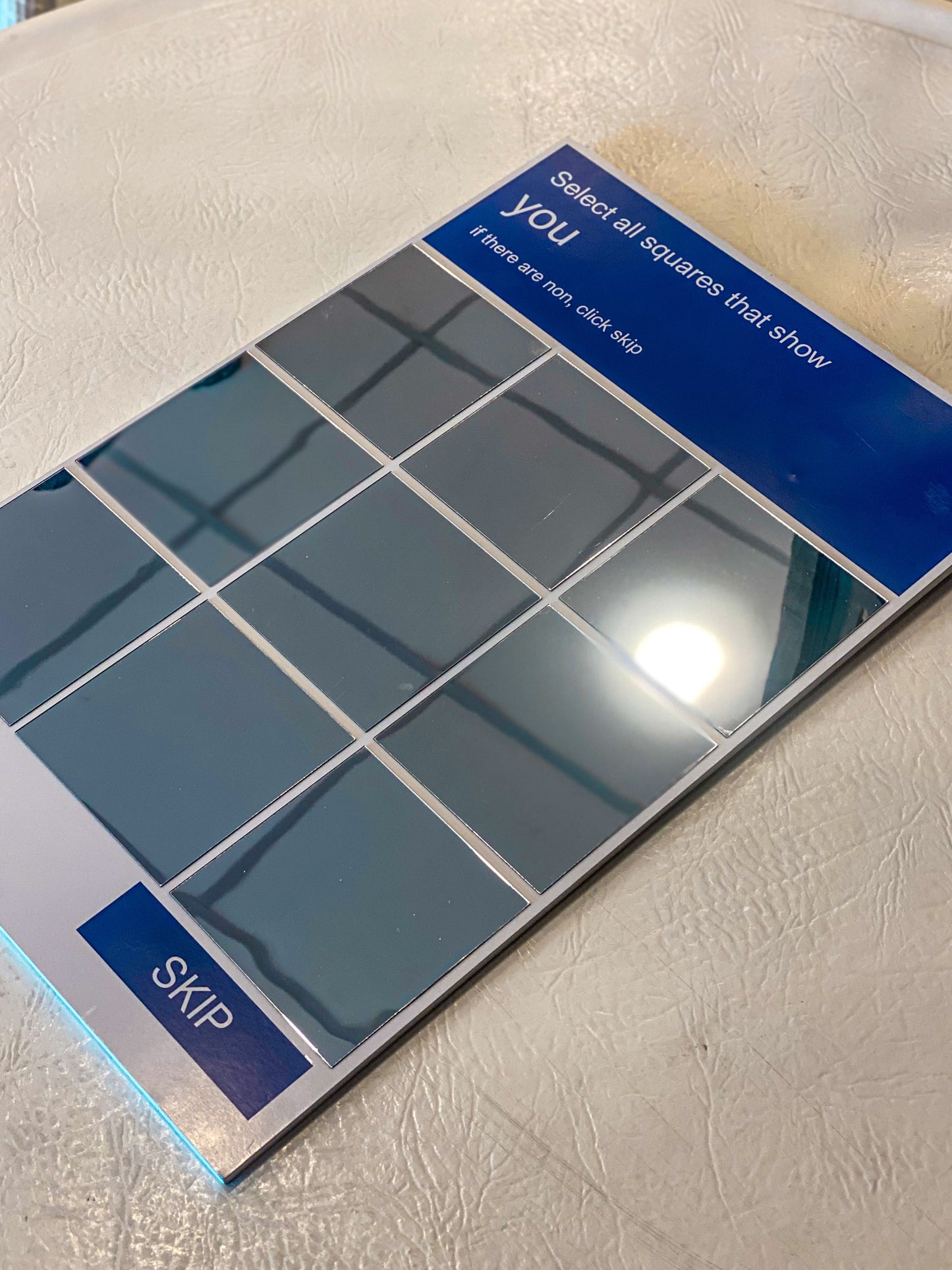 CAPTCHA Mirror – "Select All Squares That Show You"