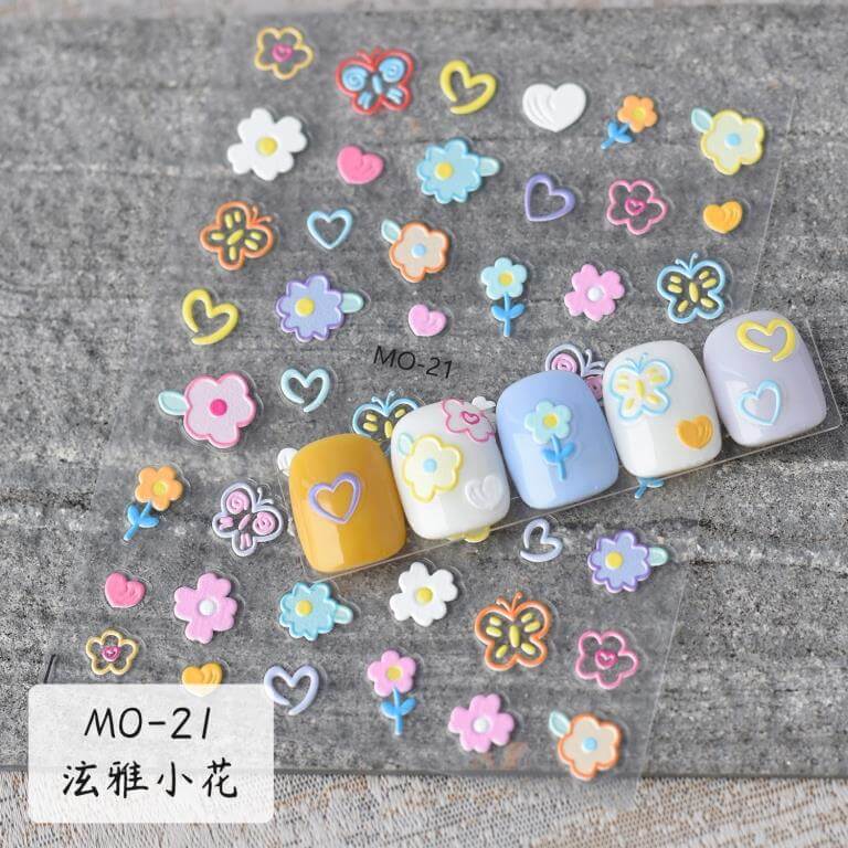 Flower Nail Stickers