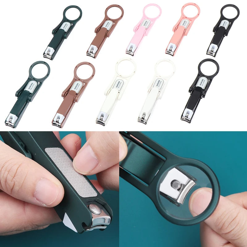 Medical Stainless Steel Nail Clippers with Magnifying Glass And Storage Box